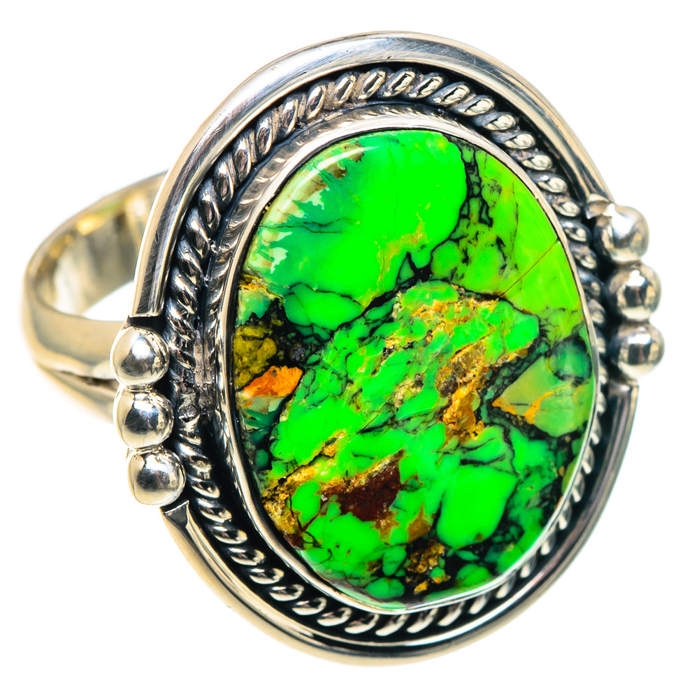 Gaspeite Rings handcrafted by Anasilvercos - RING91896