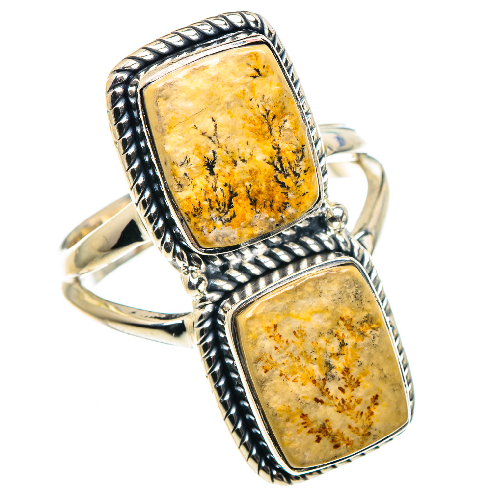 Germany Psilomelane Dendrite Rings handcrafted by Anasilvercos - RING91898