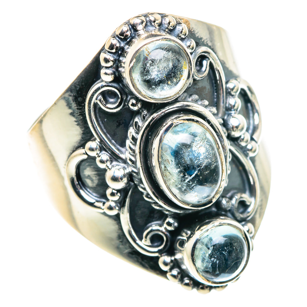 Aquamarine Rings handcrafted by Anasilvercos - RING91941