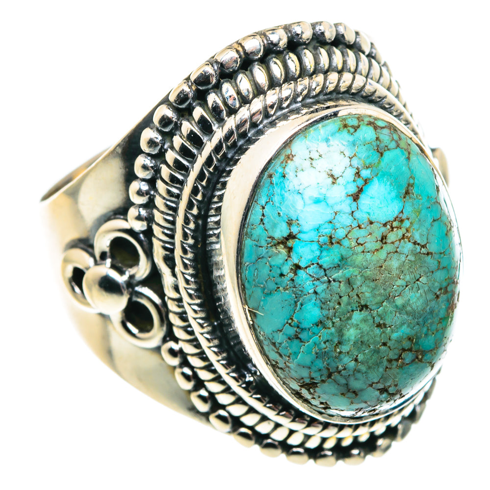 Tibetan Turquoise Rings handcrafted by Anasilvercos - RING91942
