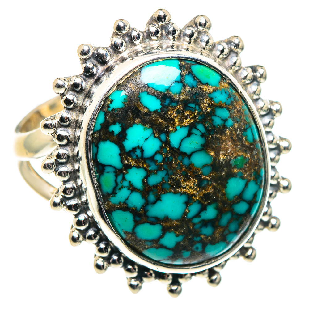 Tibetan Turquoise Rings handcrafted by Anasilvercos - RING91976
