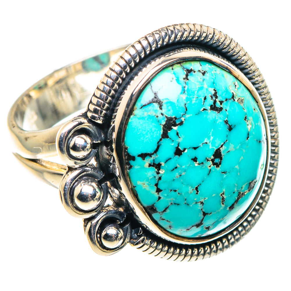 Tibetan Turquoise Rings handcrafted by Anasilvercos - RING91977