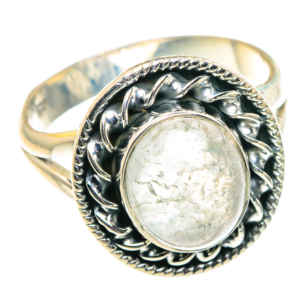 Rainbow Moonstone Rings handcrafted by Anasilvercos - RING91988