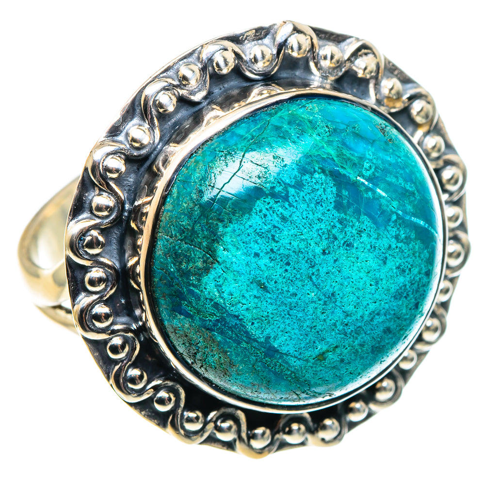 Chrysocolla Rings handcrafted by Anasilvercos - RING92009