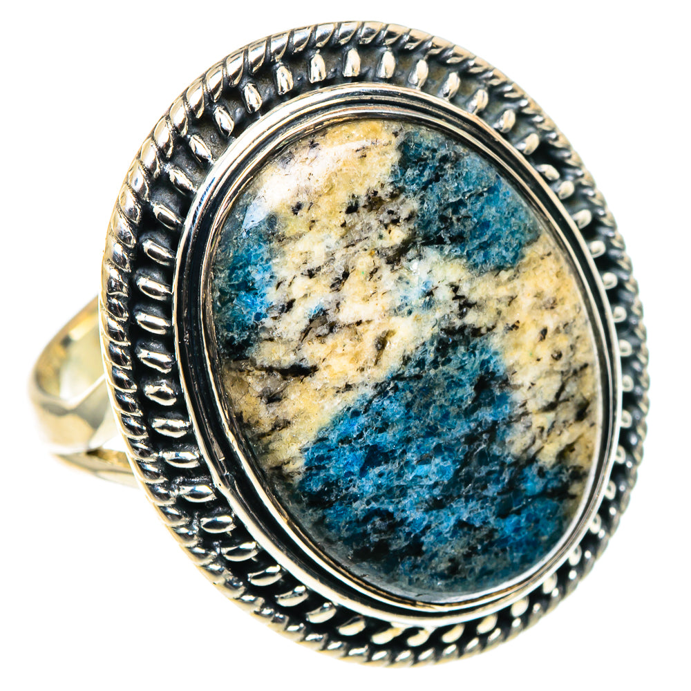 K2 Blue Azurite Rings handcrafted by Anasilvercos - RING92010 - Photo 2