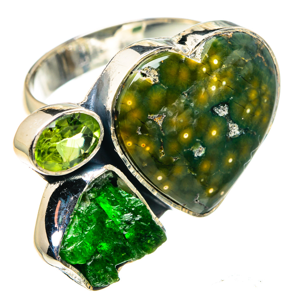 Ocean Jasper Rings handcrafted by Anasilvercos - RING92015