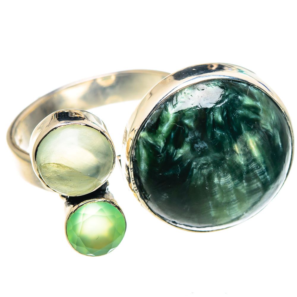 Seraphinite Rings handcrafted by Anasilvercos - RING92019