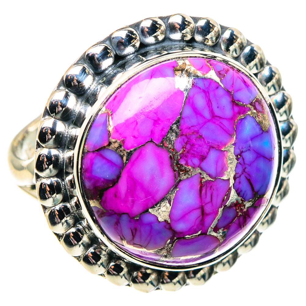 Purple Copper Composite Turquoise Rings handcrafted by Anasilvercos - RING92030