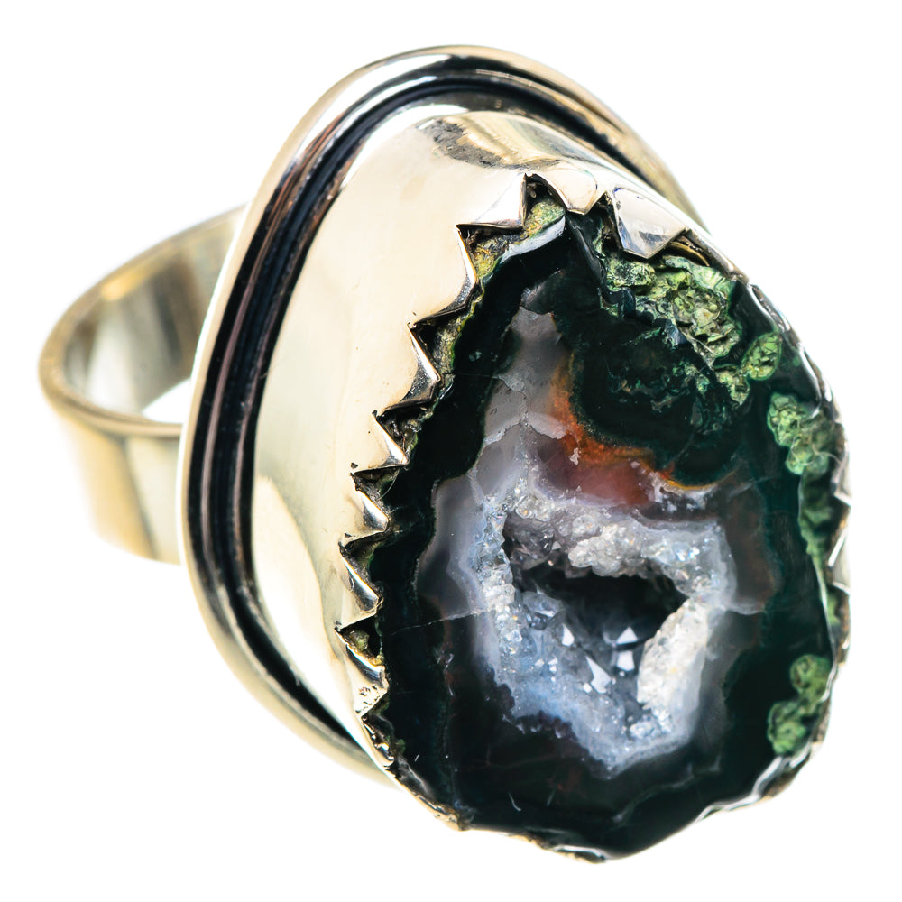 Coconut Druzy Rings handcrafted by Anasilvercos - RING92035