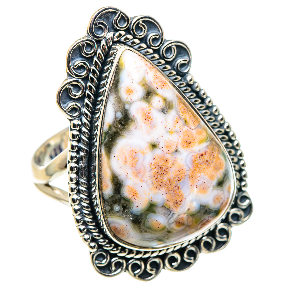 Ocean Jasper Rings handcrafted by Anasilvercos - RING92040