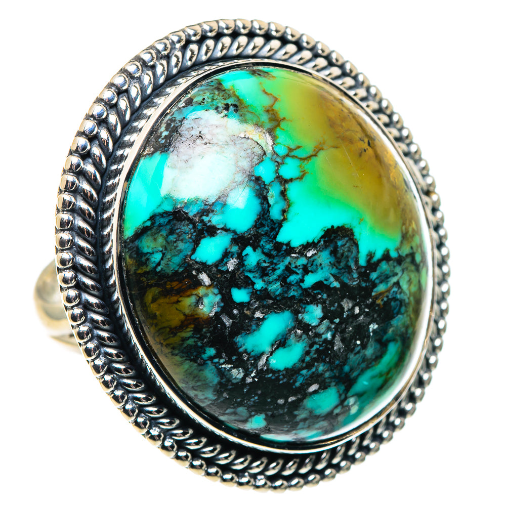 Tibetan Turquoise Rings handcrafted by Anasilvercos - RING92044