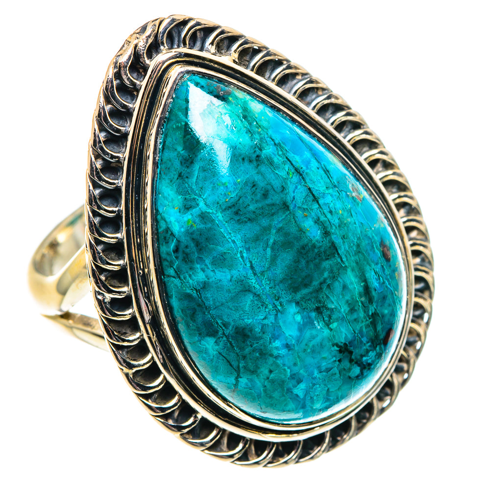 Chrysocolla Rings handcrafted by Anasilvercos - RING92047