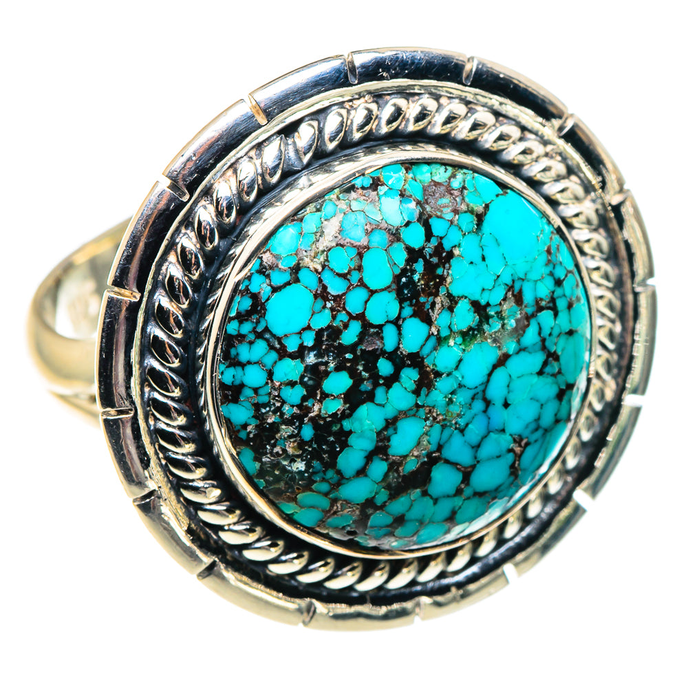 Tibetan Turquoise Rings handcrafted by Anasilvercos - RING92052