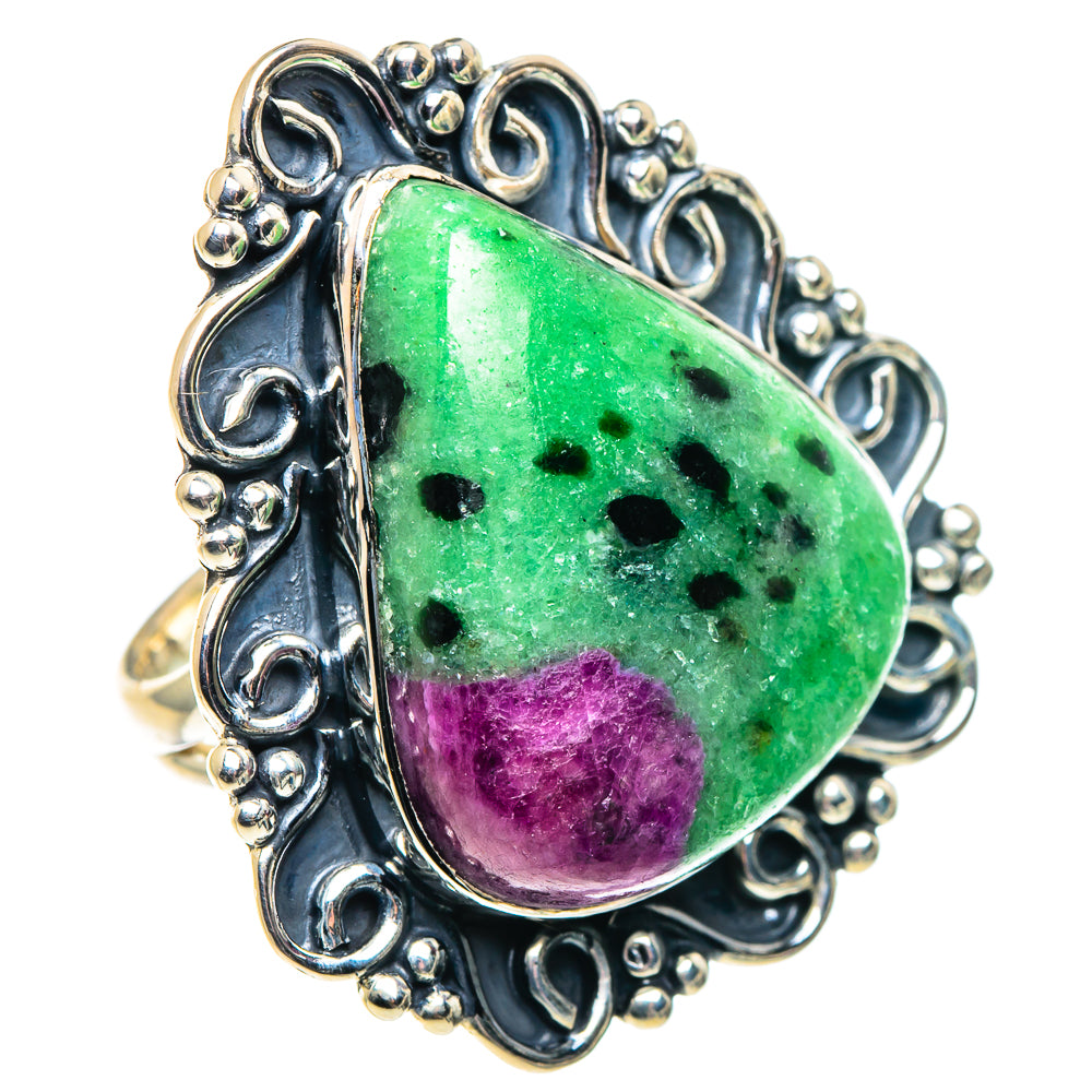 Ruby Zoisite Rings handcrafted by Anasilvercos - RING92057