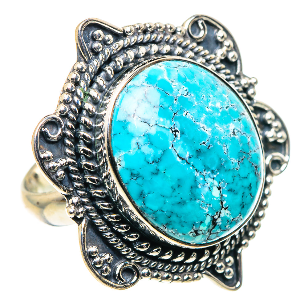 Tibetan Turquoise Rings handcrafted by Anasilvercos - RING92076
