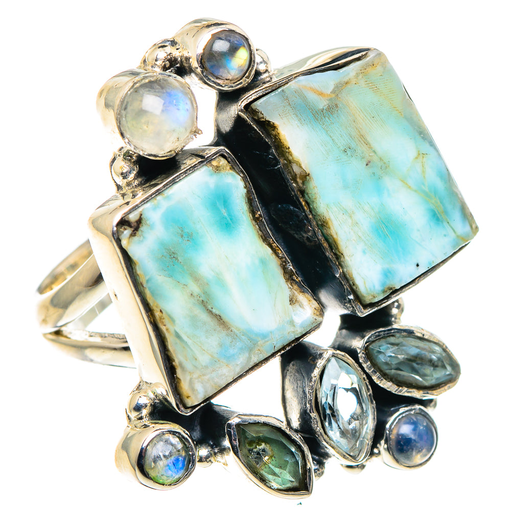 Larimar Rings handcrafted by Anasilvercos - RING92077
