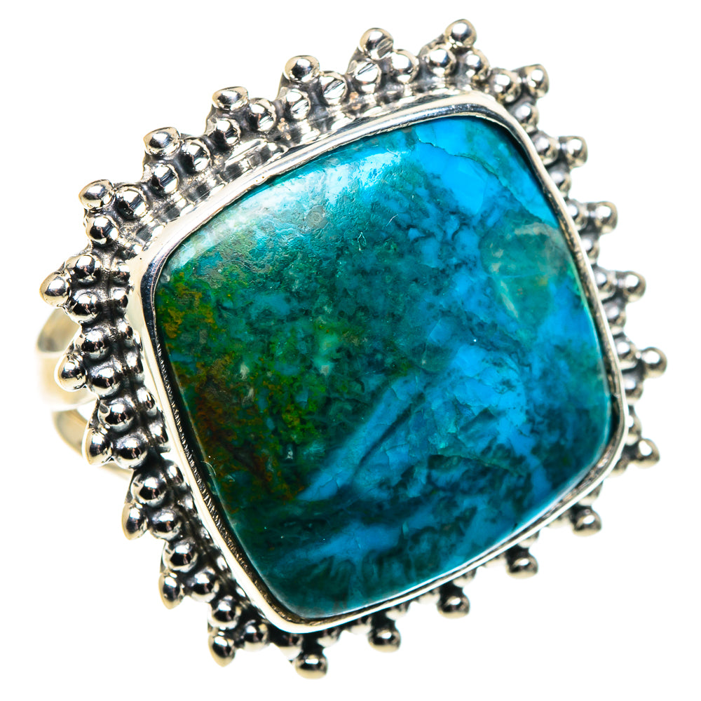 Chrysocolla Rings handcrafted by Anasilvercos - RING92078