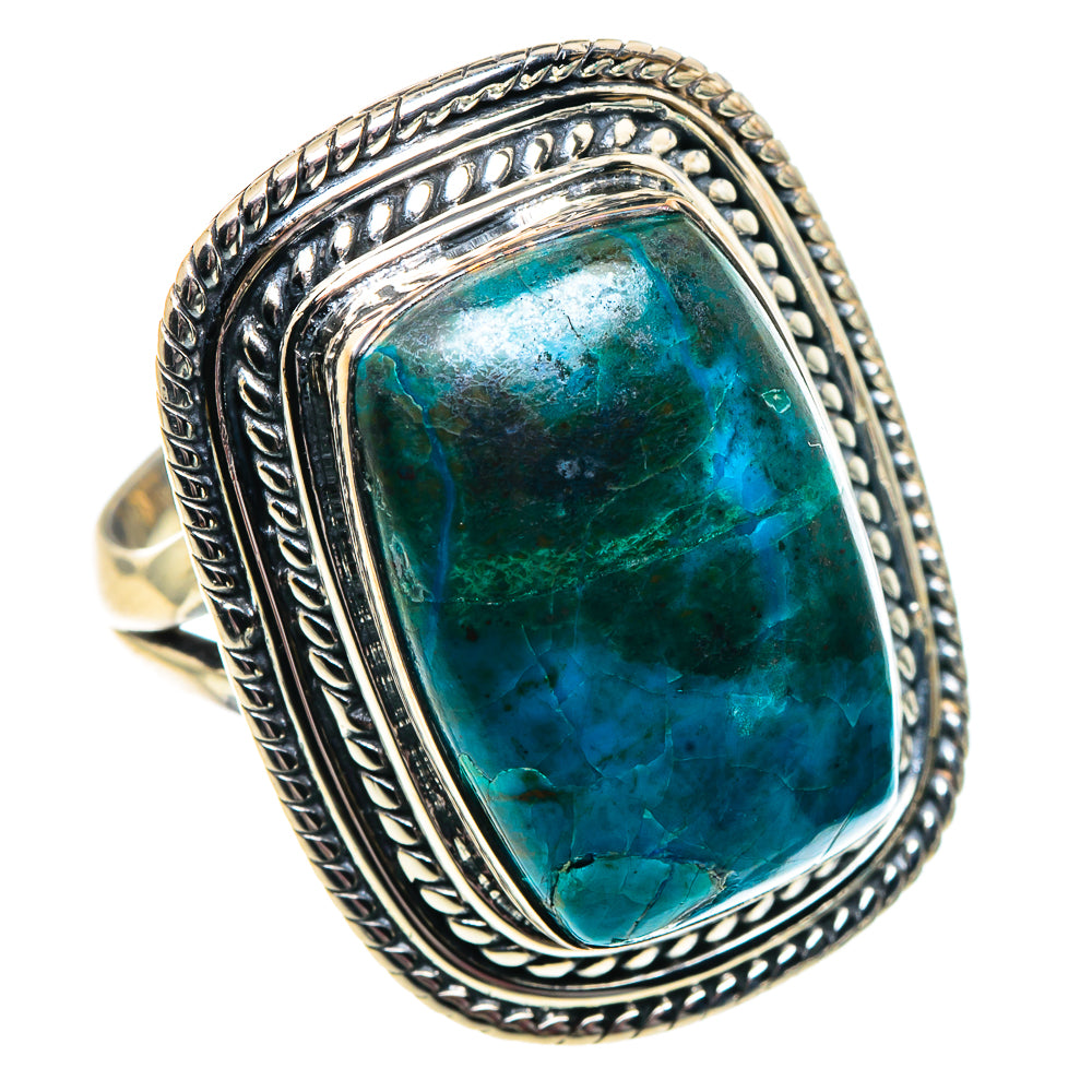 Chrysocolla Rings handcrafted by Anasilvercos - RING92095