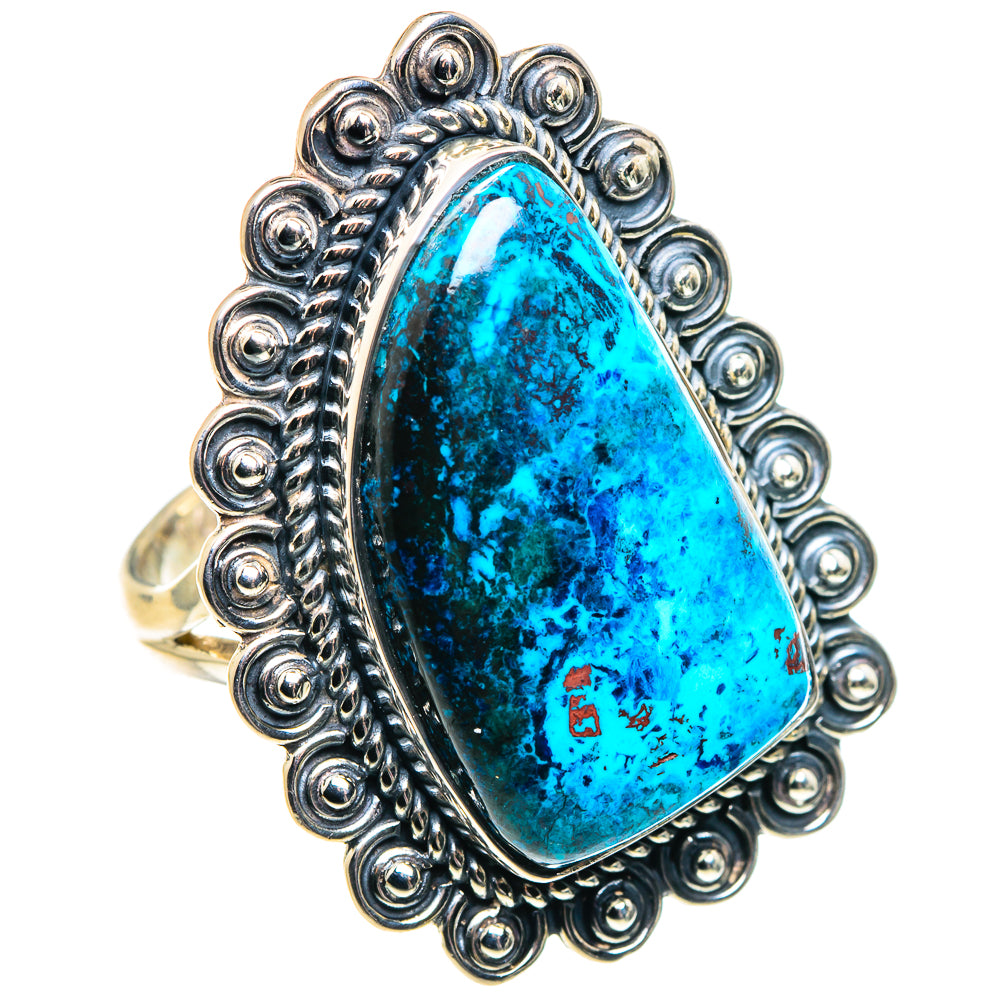 Chrysocolla Rings handcrafted by Anasilvercos - RING92098