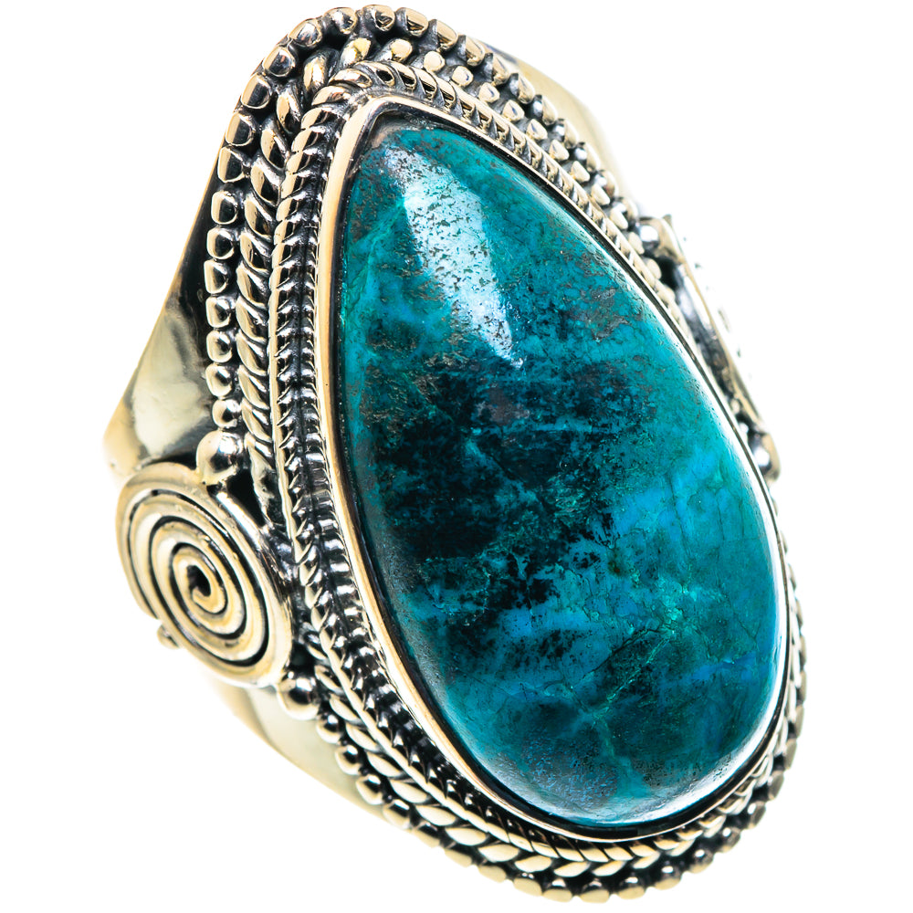 Chrysocolla Rings handcrafted by Anasilvercos - RING92102