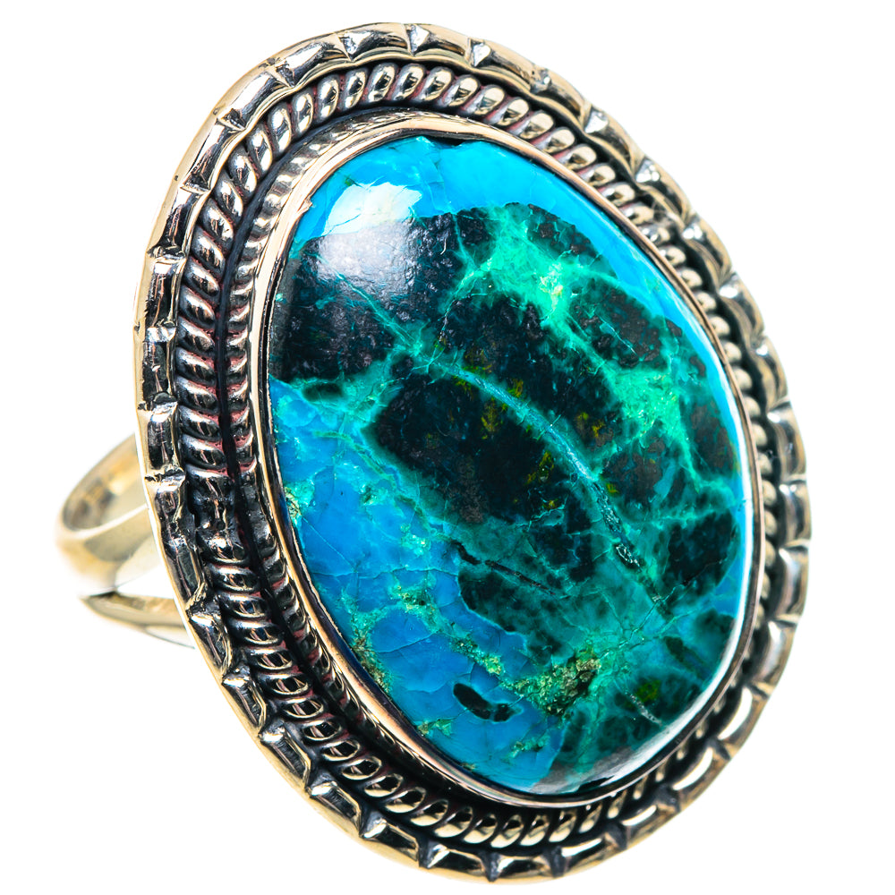 Chrysocolla Rings handcrafted by Anasilvercos - RING92113