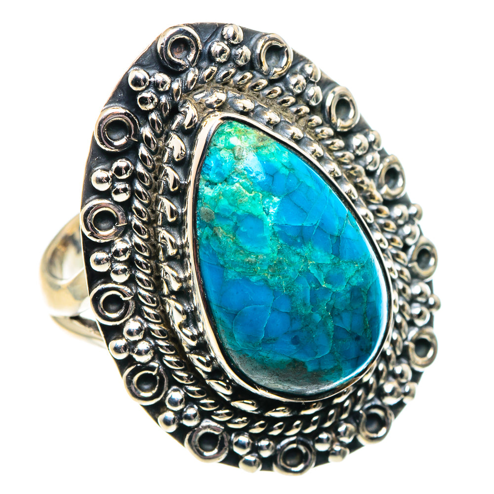 Chrysocolla Rings handcrafted by Anasilvercos - RING92117