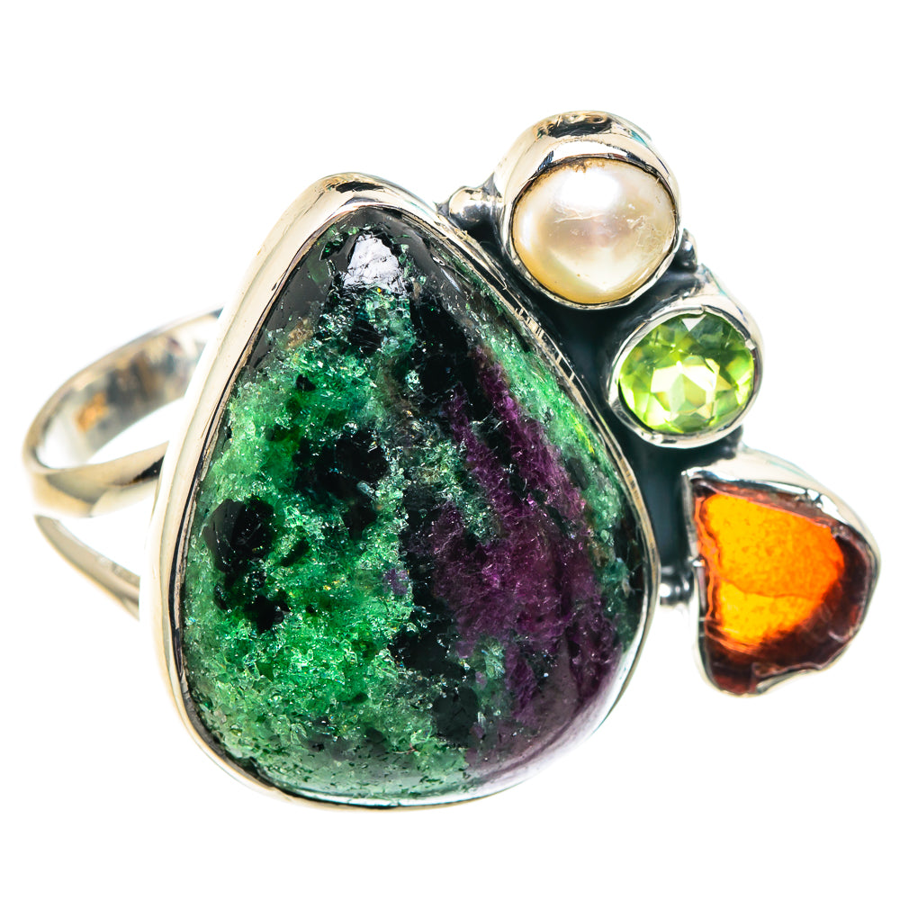 Ruby Zoisite Rings handcrafted by Anasilvercos - RING92119