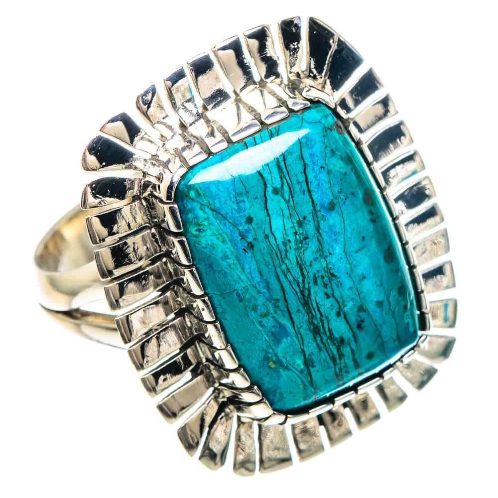 Chrysocolla Rings handcrafted by Anasilvercos - RING92124