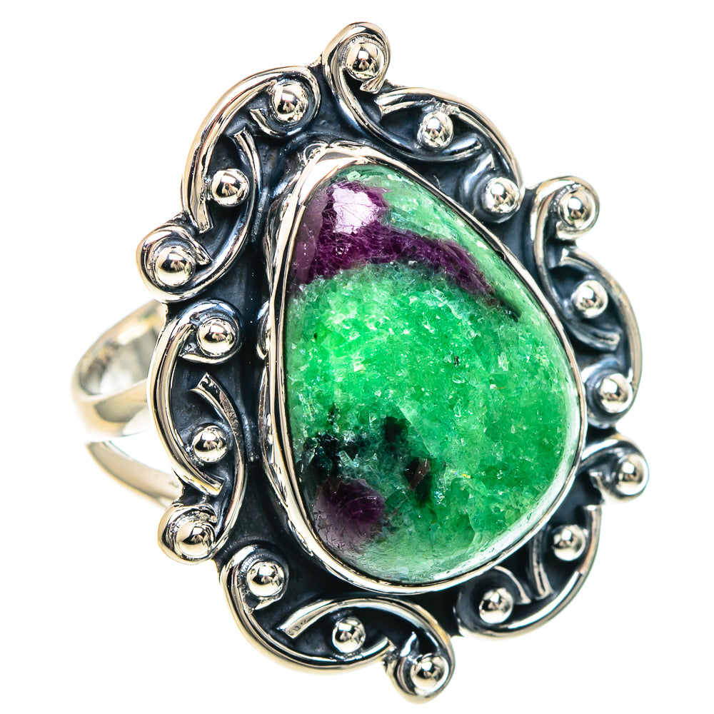 Ruby Zoisite Rings handcrafted by Anasilvercos - RING92128 - Photo 2