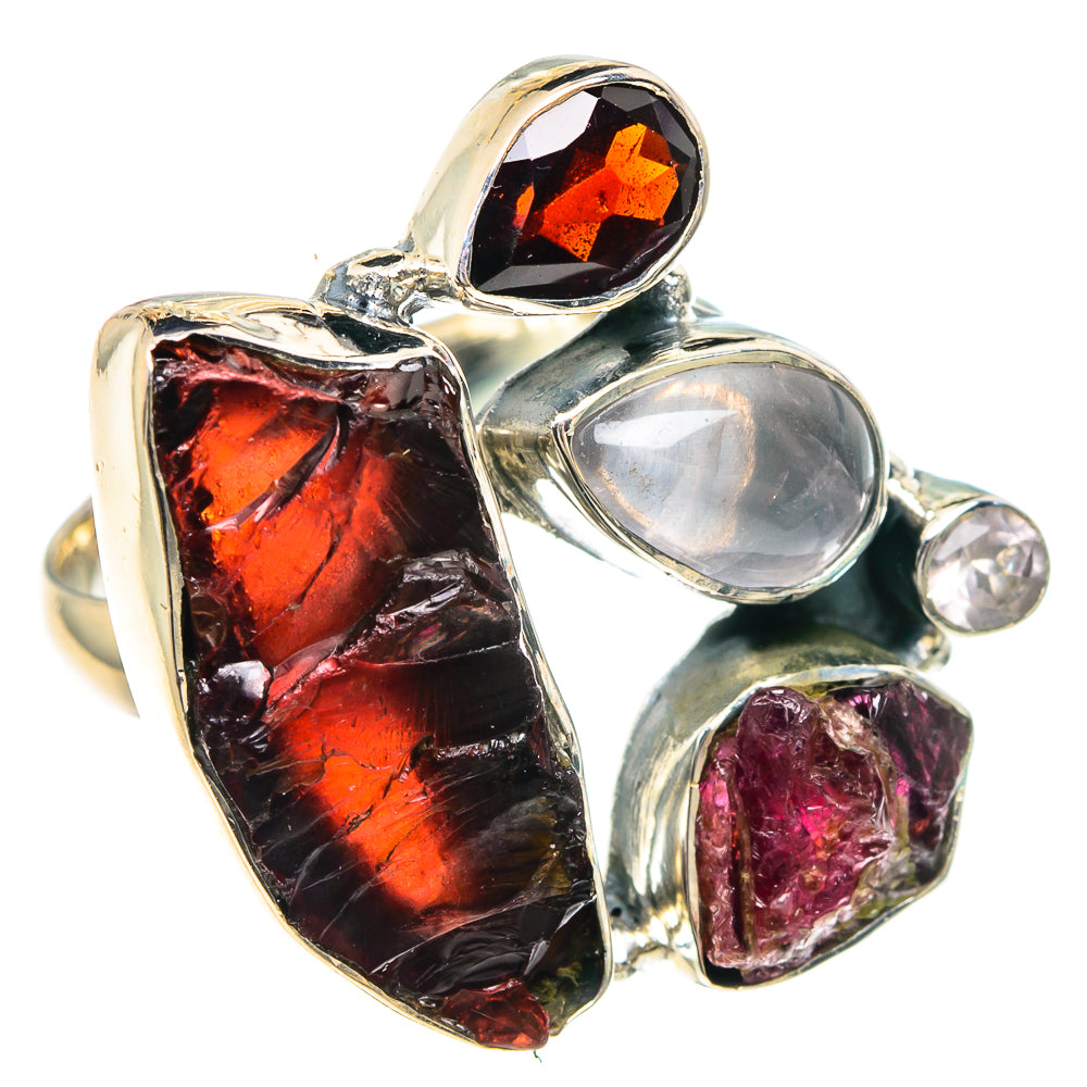 Garnet Rings handcrafted by Anasilvercos - RING92136