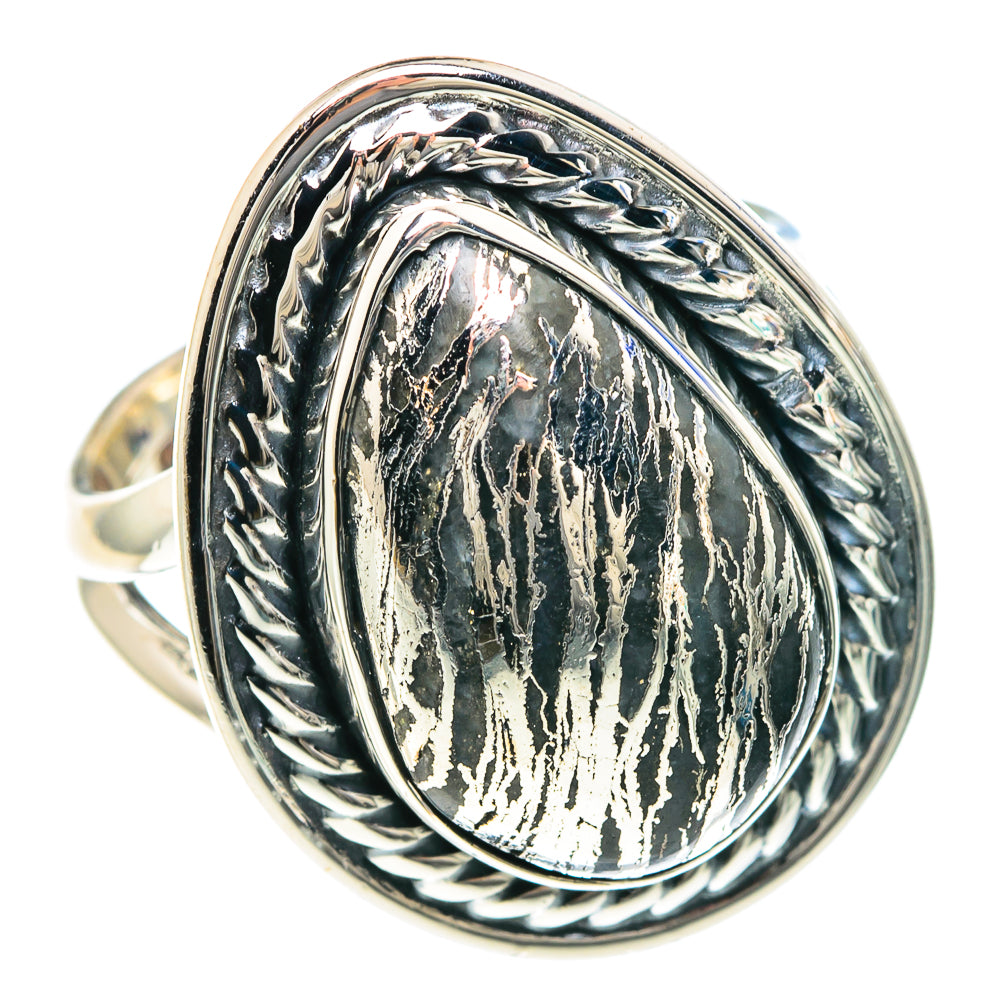 Pyrite Agate Rings handcrafted by Anasilvercos - RING92140