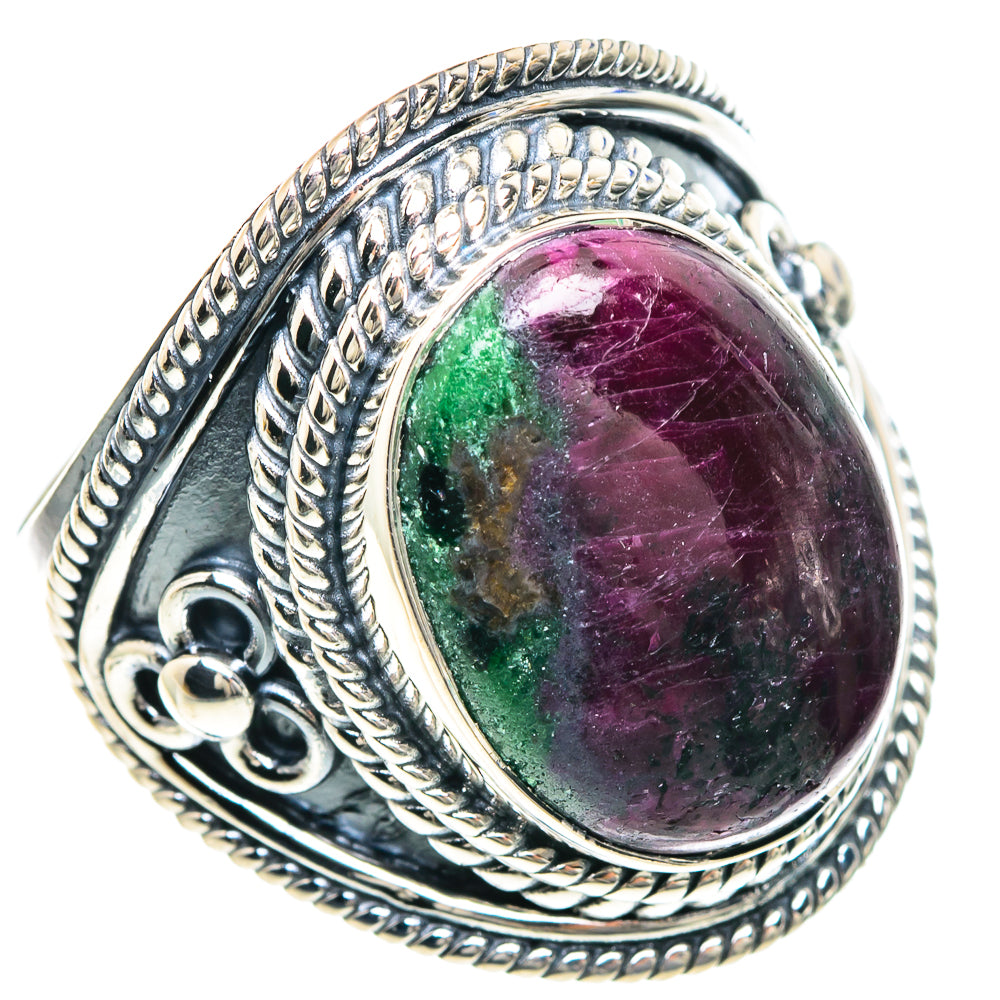 Ruby Zoisite Rings handcrafted by Anasilvercos - RING92145