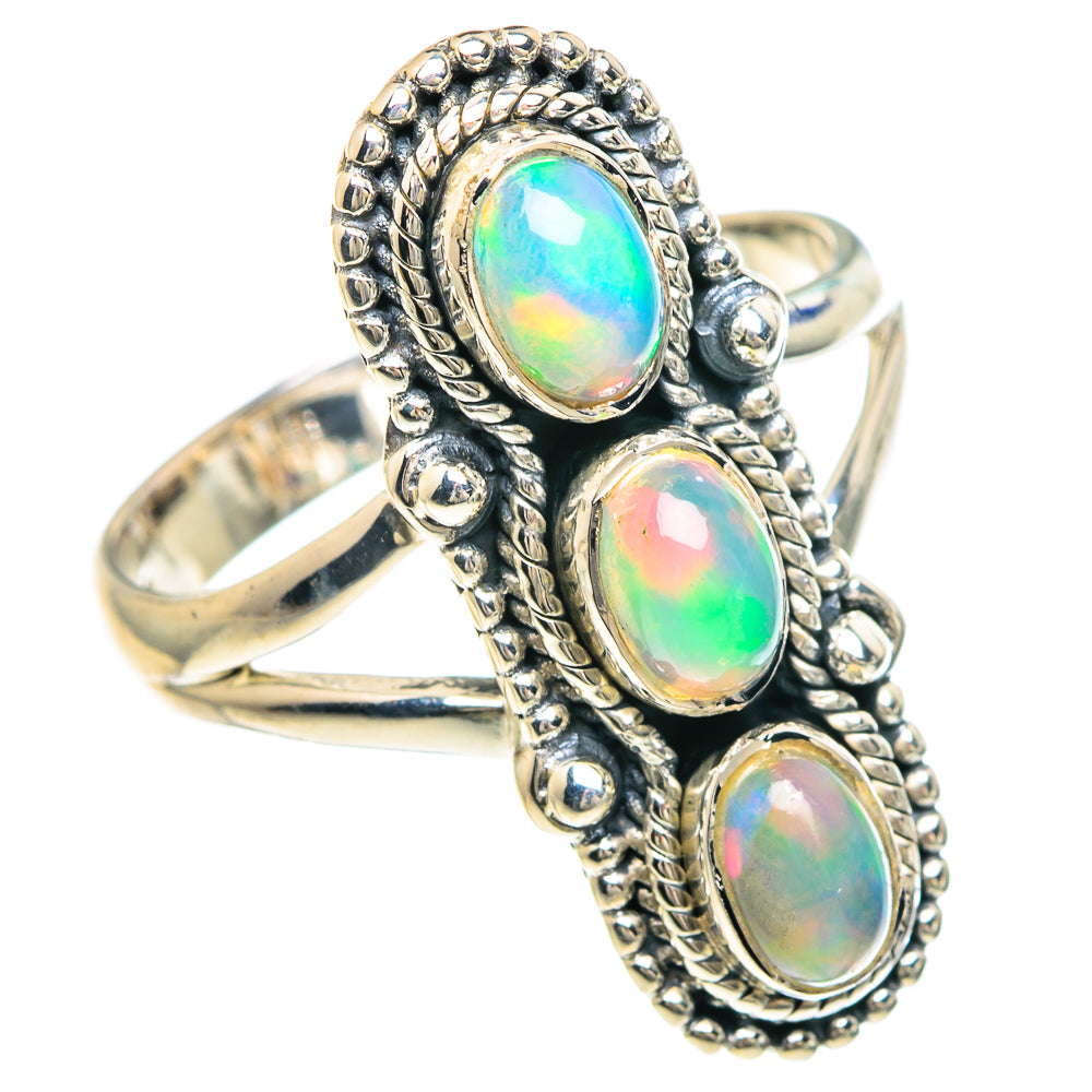 Ethiopian Opal Rings handcrafted by Anasilvercos - RING92147