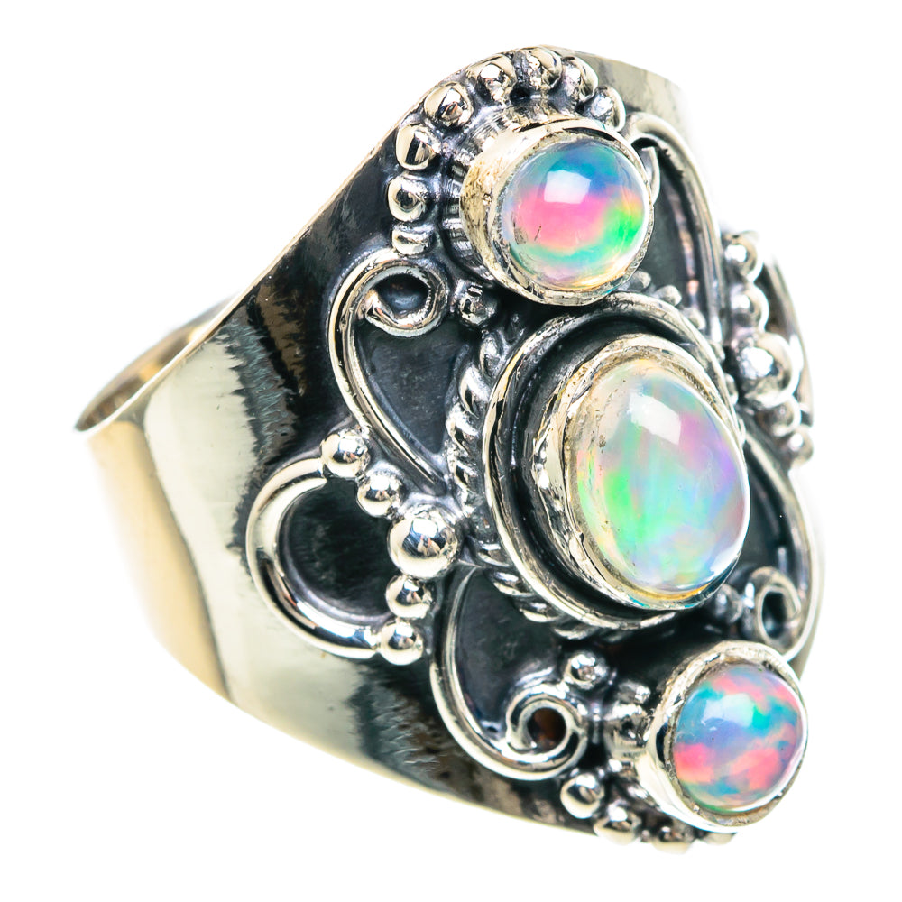 Ethiopian Opal Rings handcrafted by Anasilvercos - RING92148