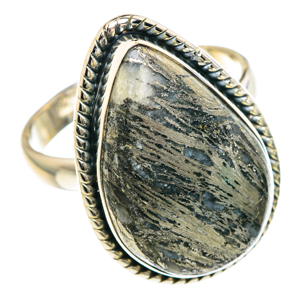 Pyrite Agate Rings handcrafted by Anasilvercos - RING92165