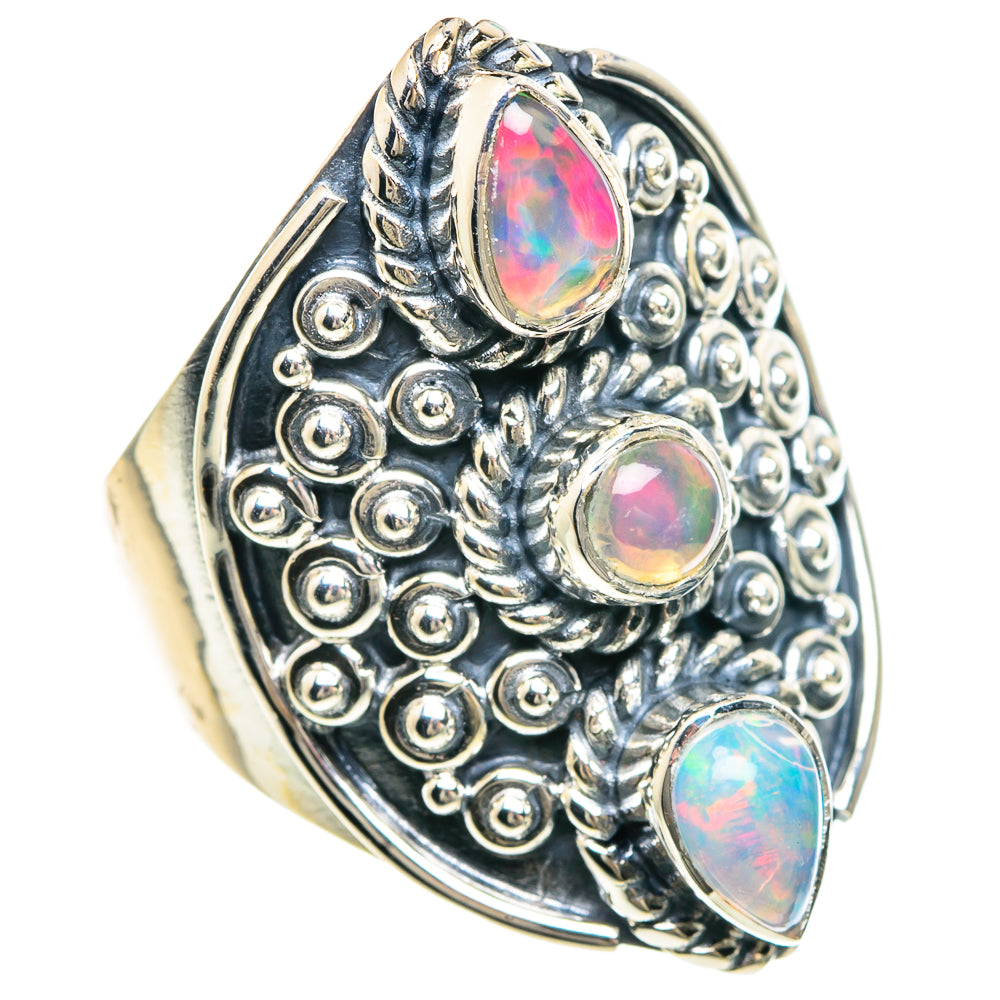 Ethiopian Opal Rings handcrafted by Anasilvercos - RING92172