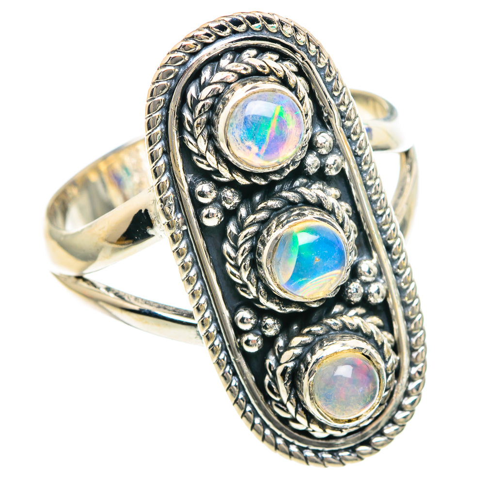 Ethiopian Opal Rings handcrafted by Anasilvercos - RING92173