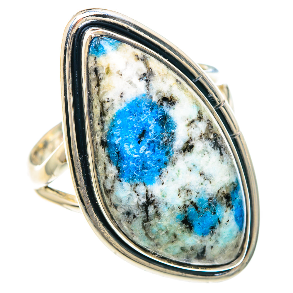 K2 Blue Azurite Rings handcrafted by Anasilvercos - RING92197