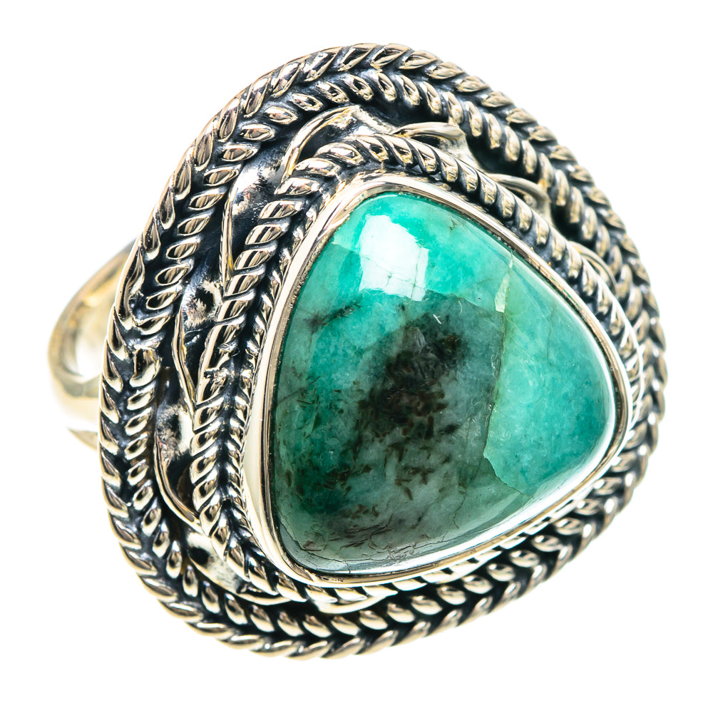 African Green Opal Rings handcrafted by Anasilvercos - RING92199