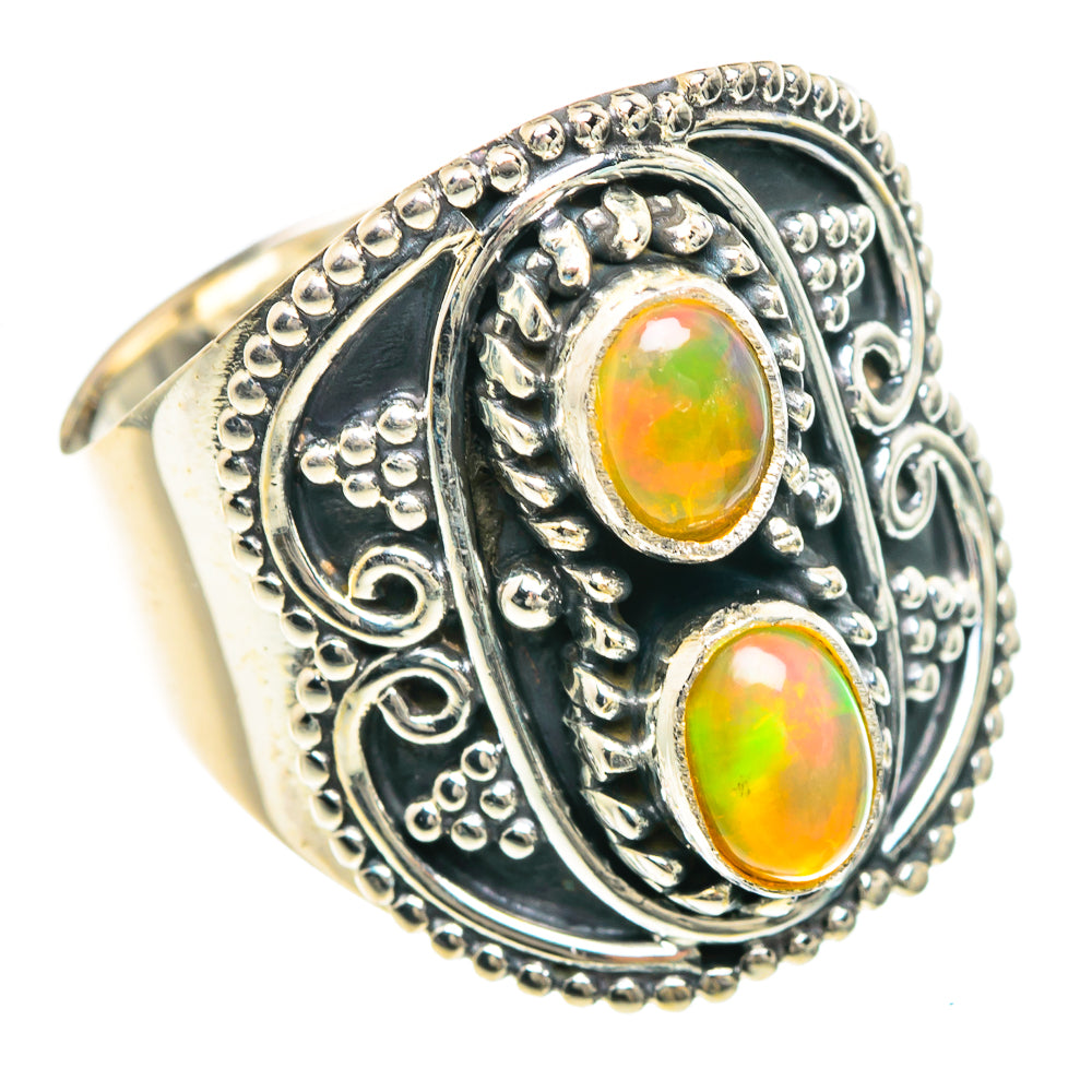 Ethiopian Opal Rings handcrafted by Anasilvercos - RING92233
