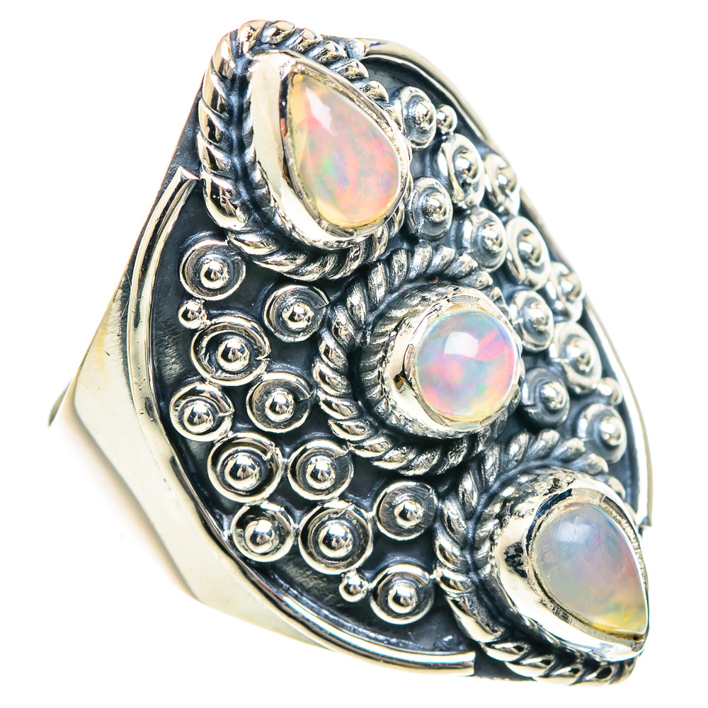 Ethiopian Opal Rings handcrafted by Anasilvercos - RING92234