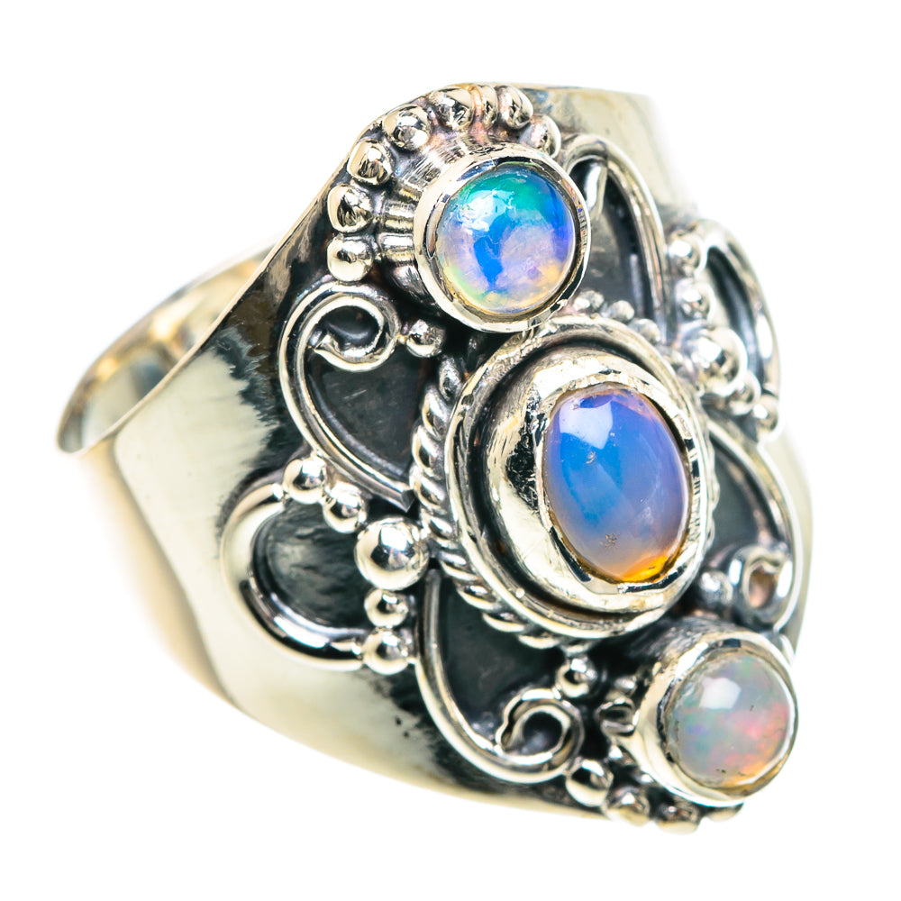 Ethiopian Opal Rings handcrafted by Anasilvercos - RING92253