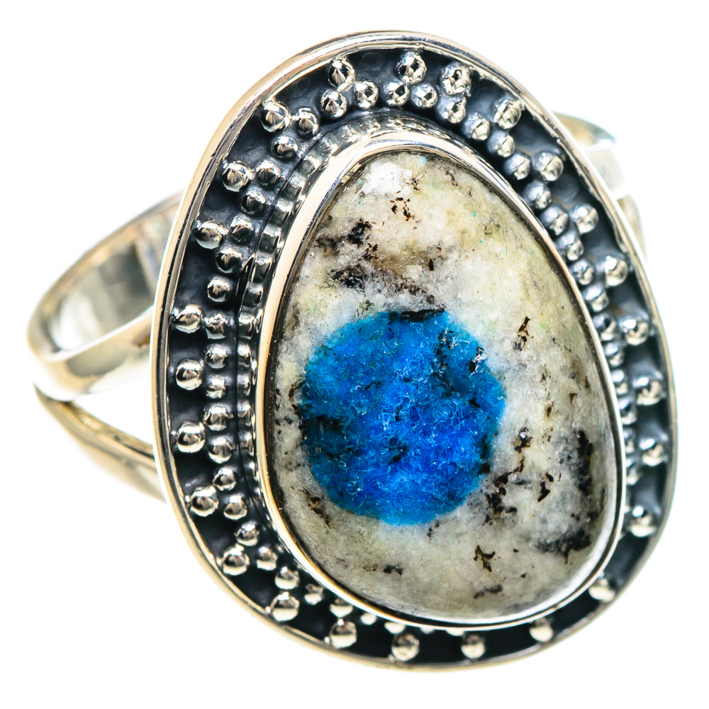 K2 Blue Azurite Rings handcrafted by Anasilvercos - RING92279