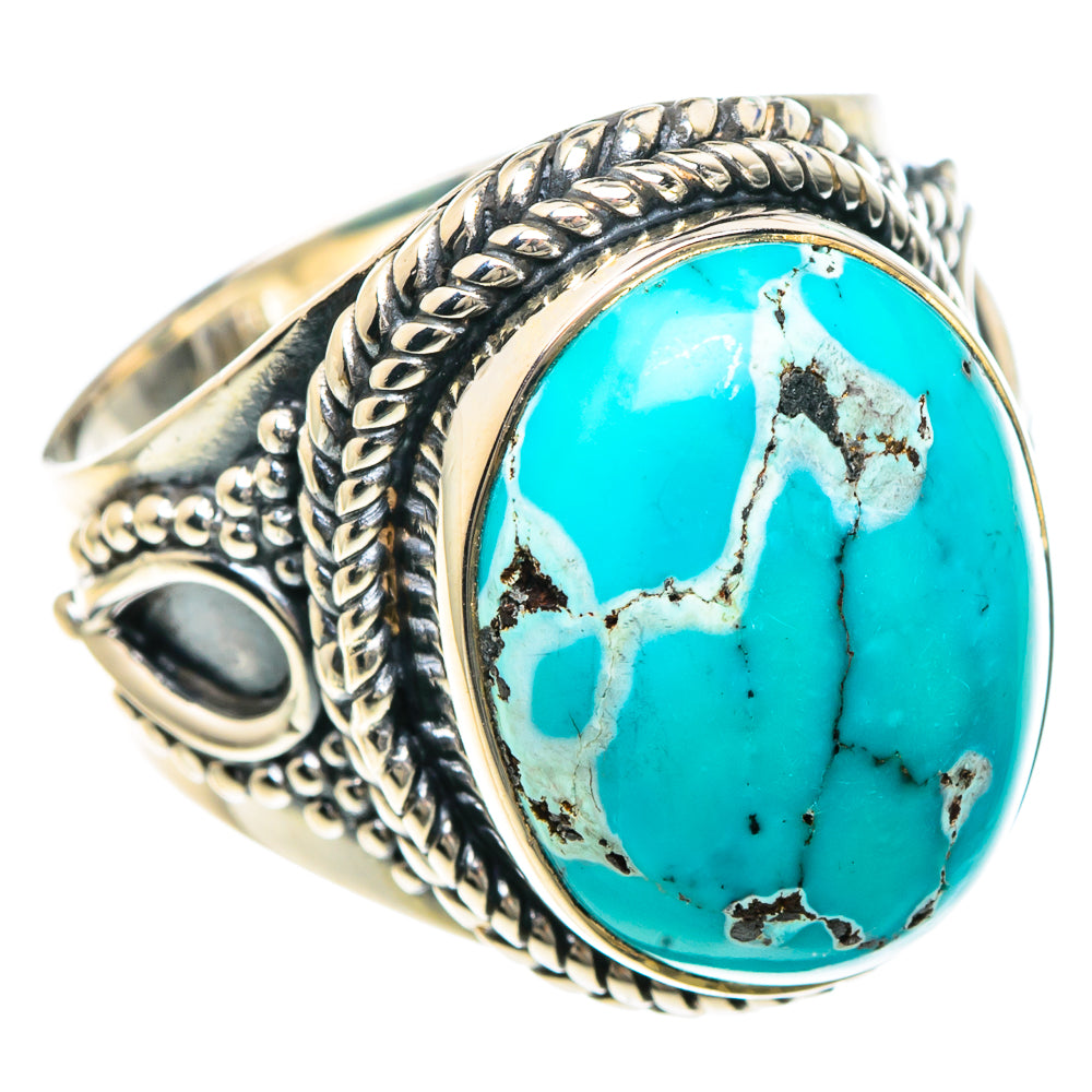 Tibetan Turquoise Rings handcrafted by Anasilvercos - RING92284