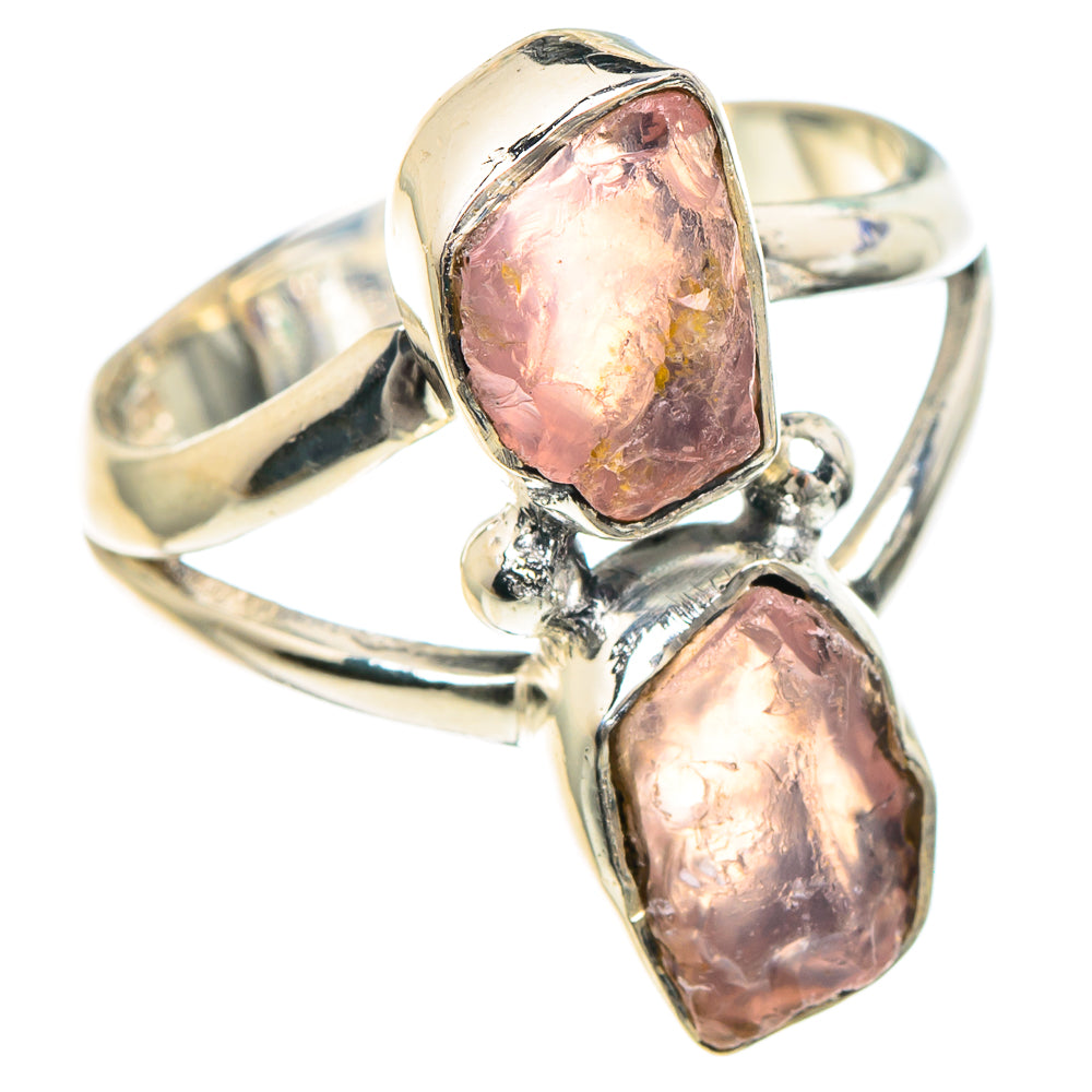 Rose Quartz Rings handcrafted by Anasilvercos - RING92290