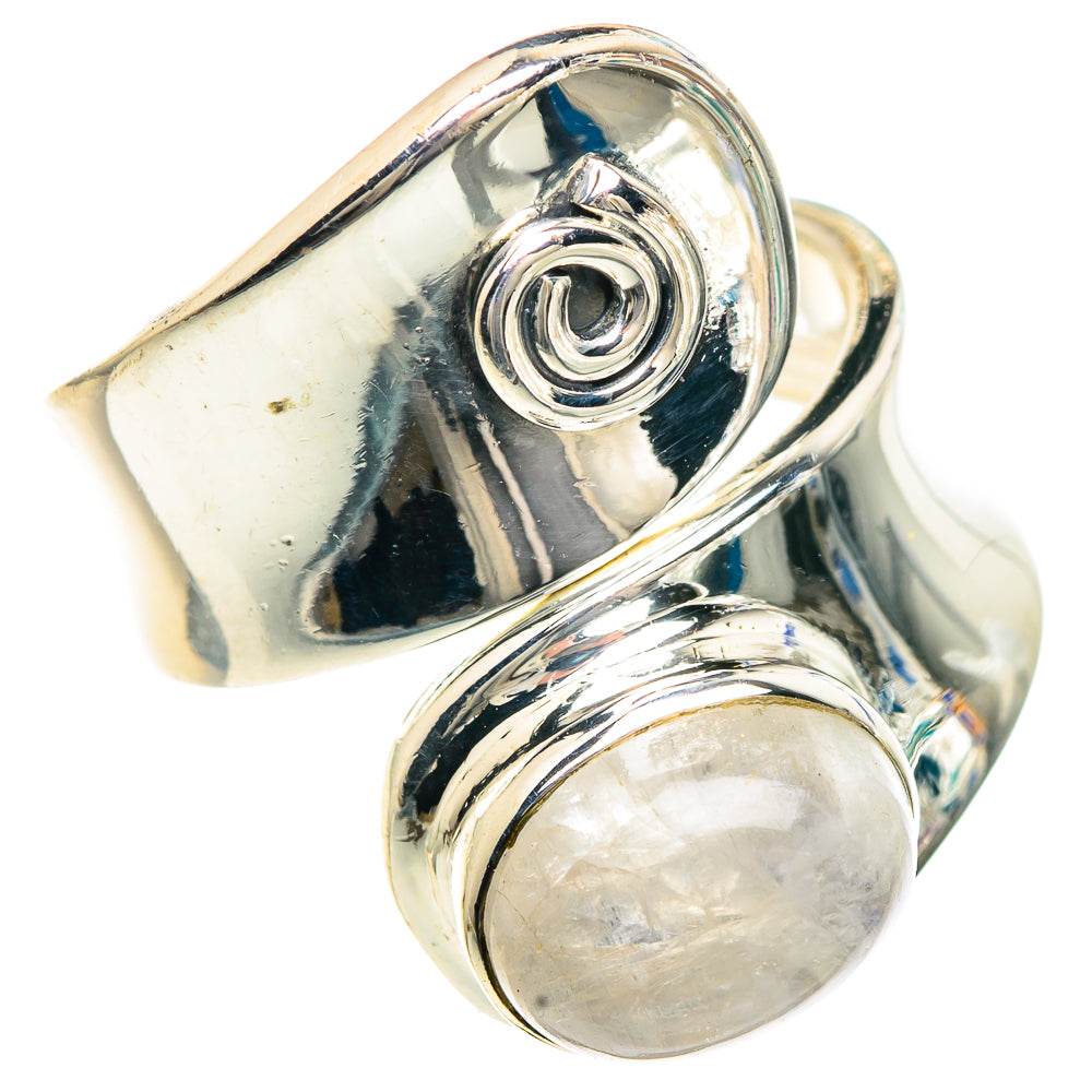 Rainbow Moonstone Rings handcrafted by Anasilvercos - RING92293