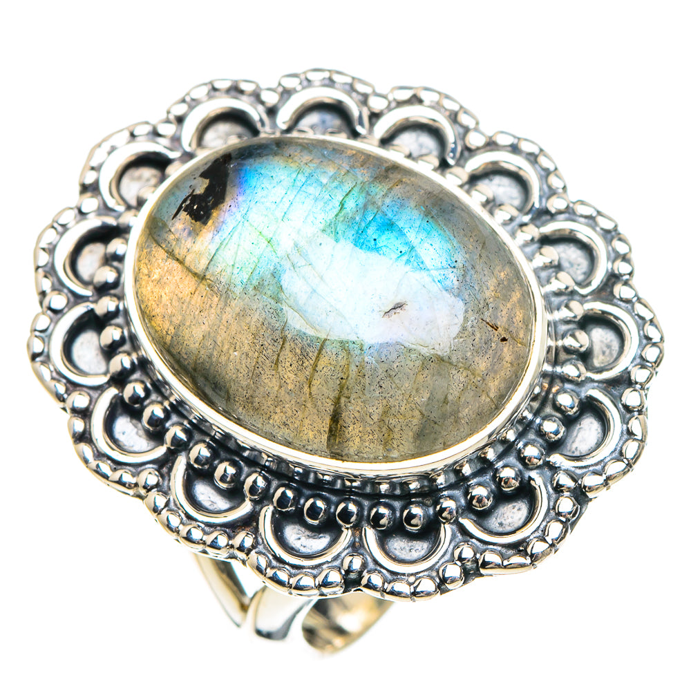 Labradorite Rings handcrafted by Anasilvercos - RING92296 - Photo 2