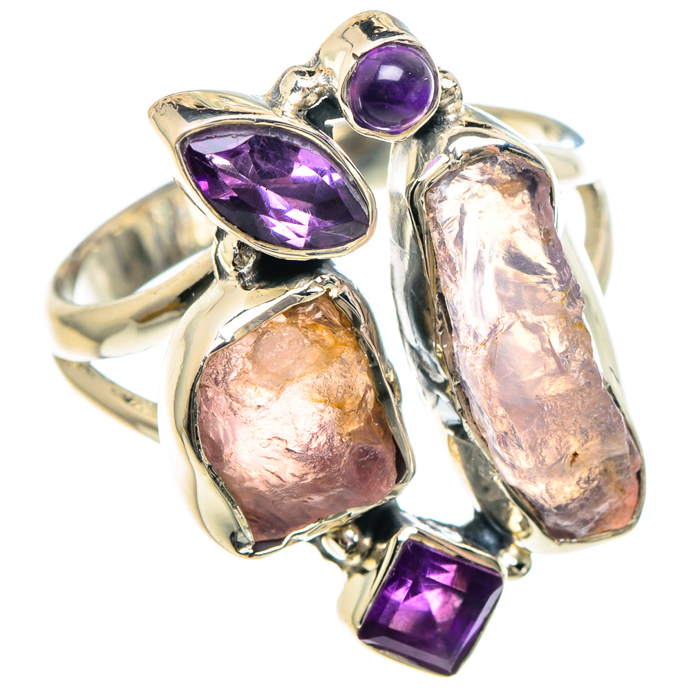 Rose Quartz Rings handcrafted by Anasilvercos - RING92301