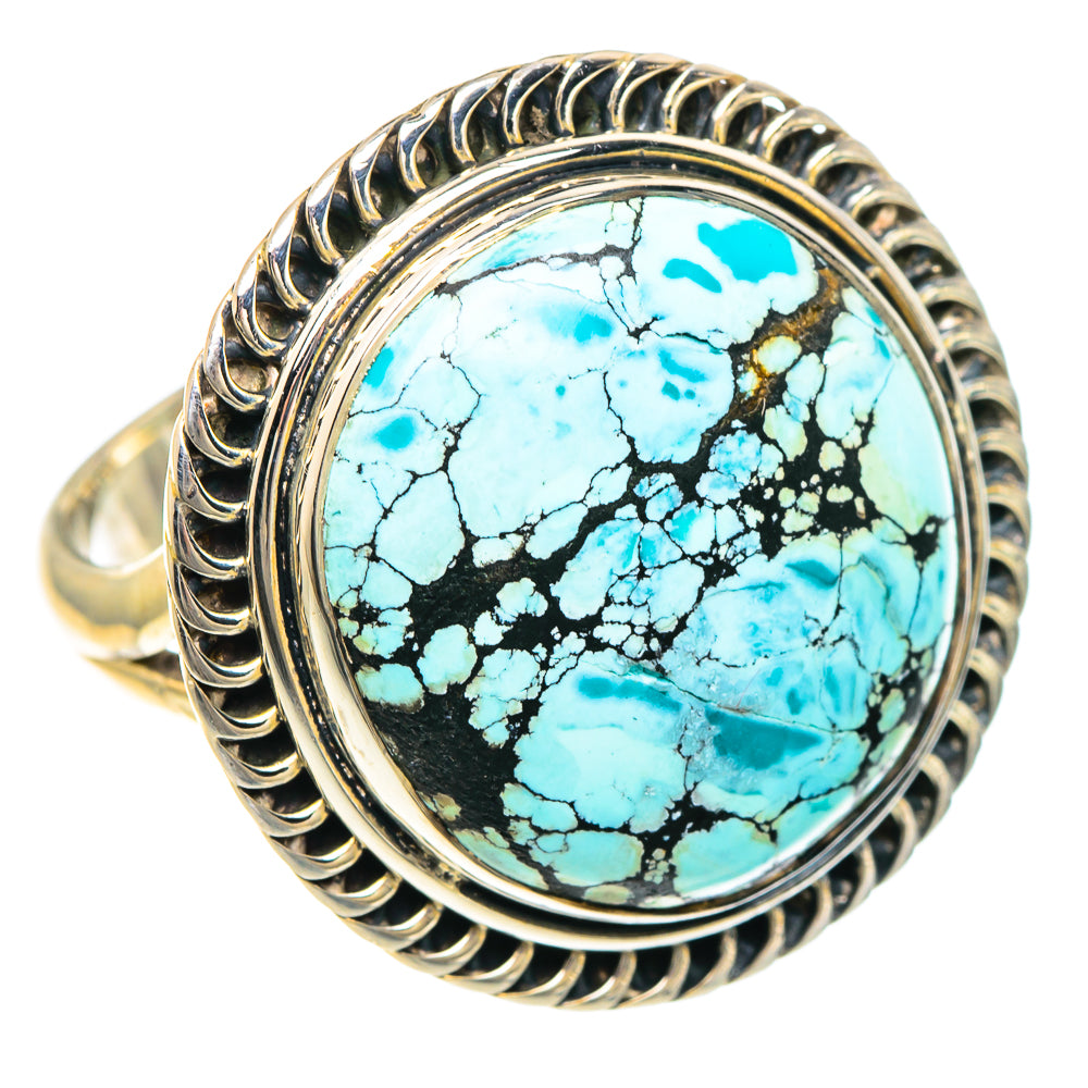 Tibetan Turquoise Rings handcrafted by Anasilvercos - RING92325
