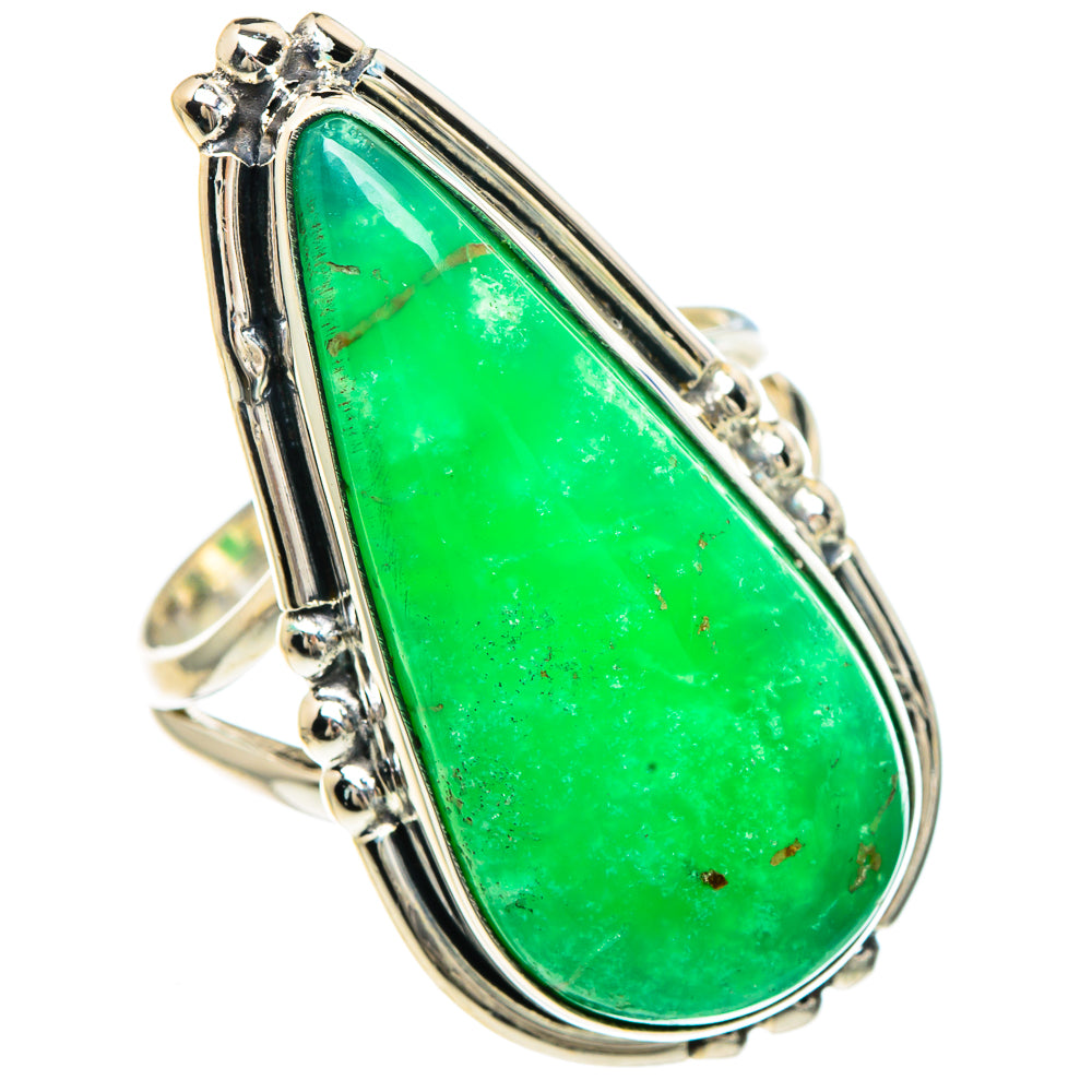 Chrysoprase Rings handcrafted by Anasilvercos - RING92331